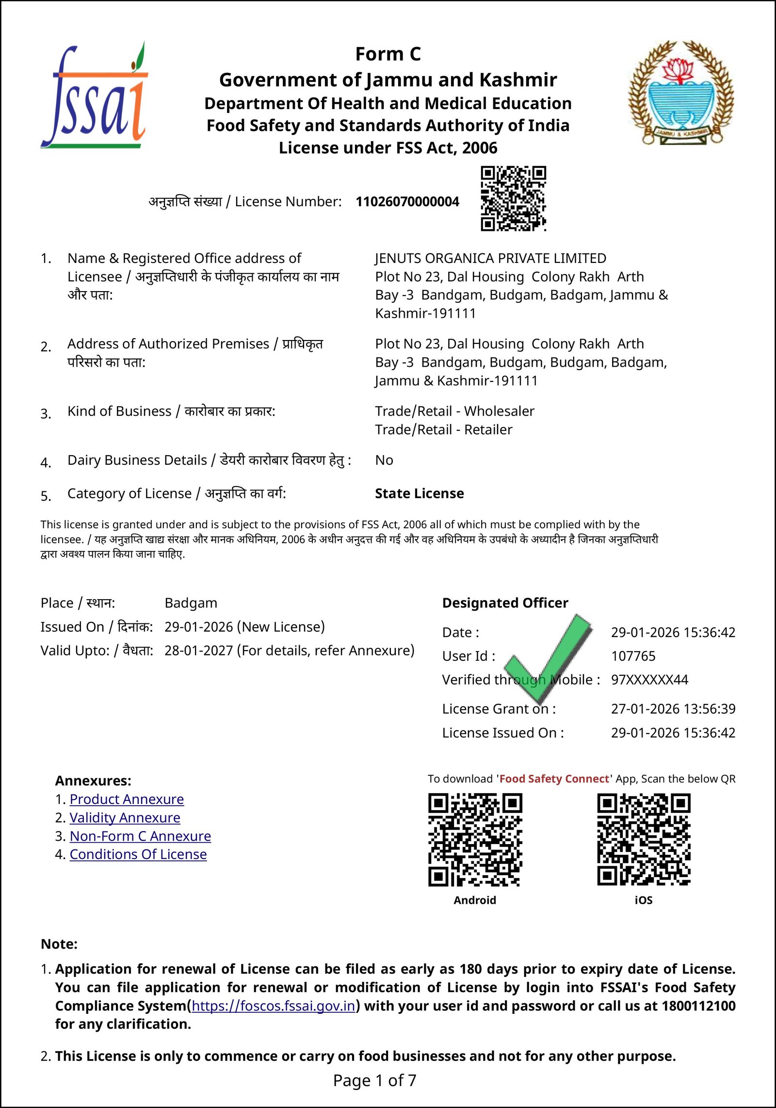 FSSAI License